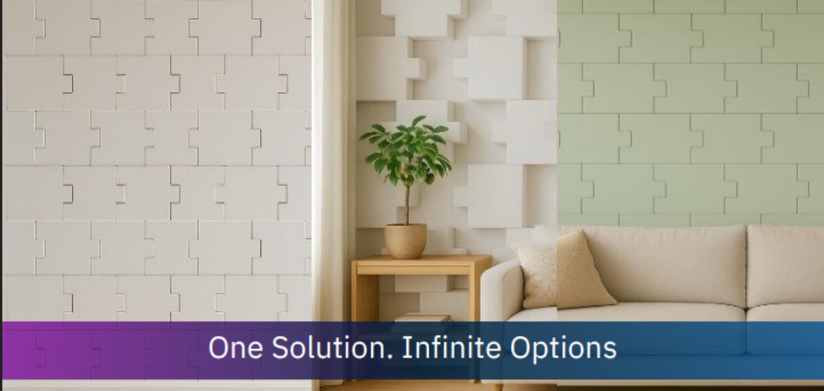 CemNex interiors built from waste-derived bricks — One Solution, Infinite Options (residential, retail, decorative walls)